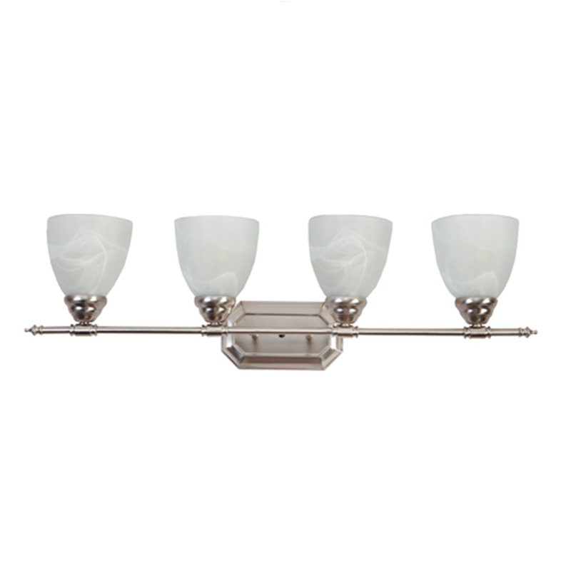 Éclairage pour meuble-lavabo 4 lumières Gutierrez, Nickel brossé