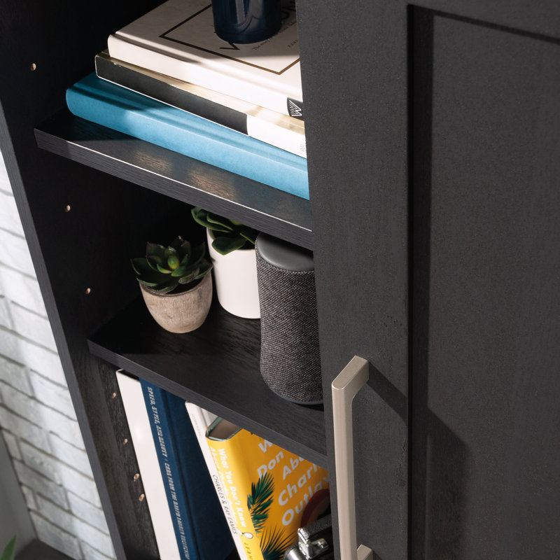 Armoire de rangement à 6 tablettes de 23,31 po de large Benayah, Chêne corbeau