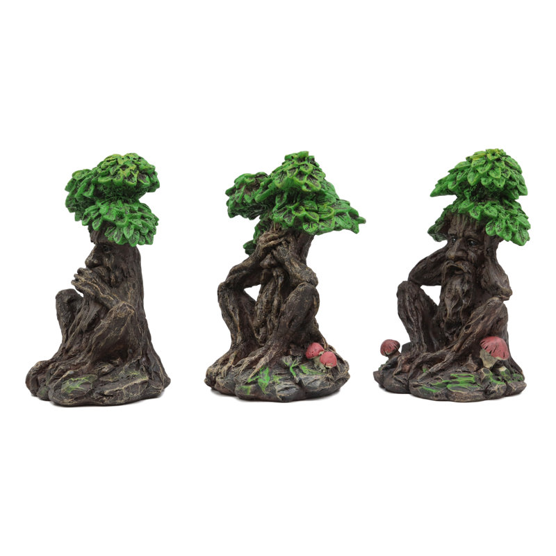 Ensemble de deity 3 pièces wiccan forest rites voir ecouter sans malveillant ents sculpture Nevada