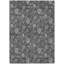 Tapis extérieur gris anthracite lavable floral 3 pi x 5 pi