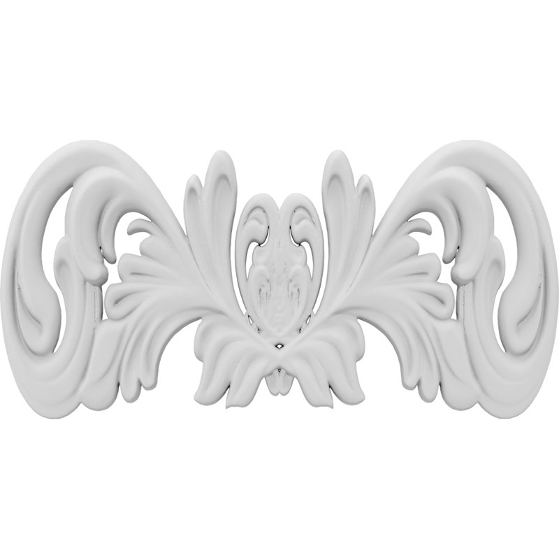 Rosette Fulton, H 4,5 po x l 9 po x P 0,75 po