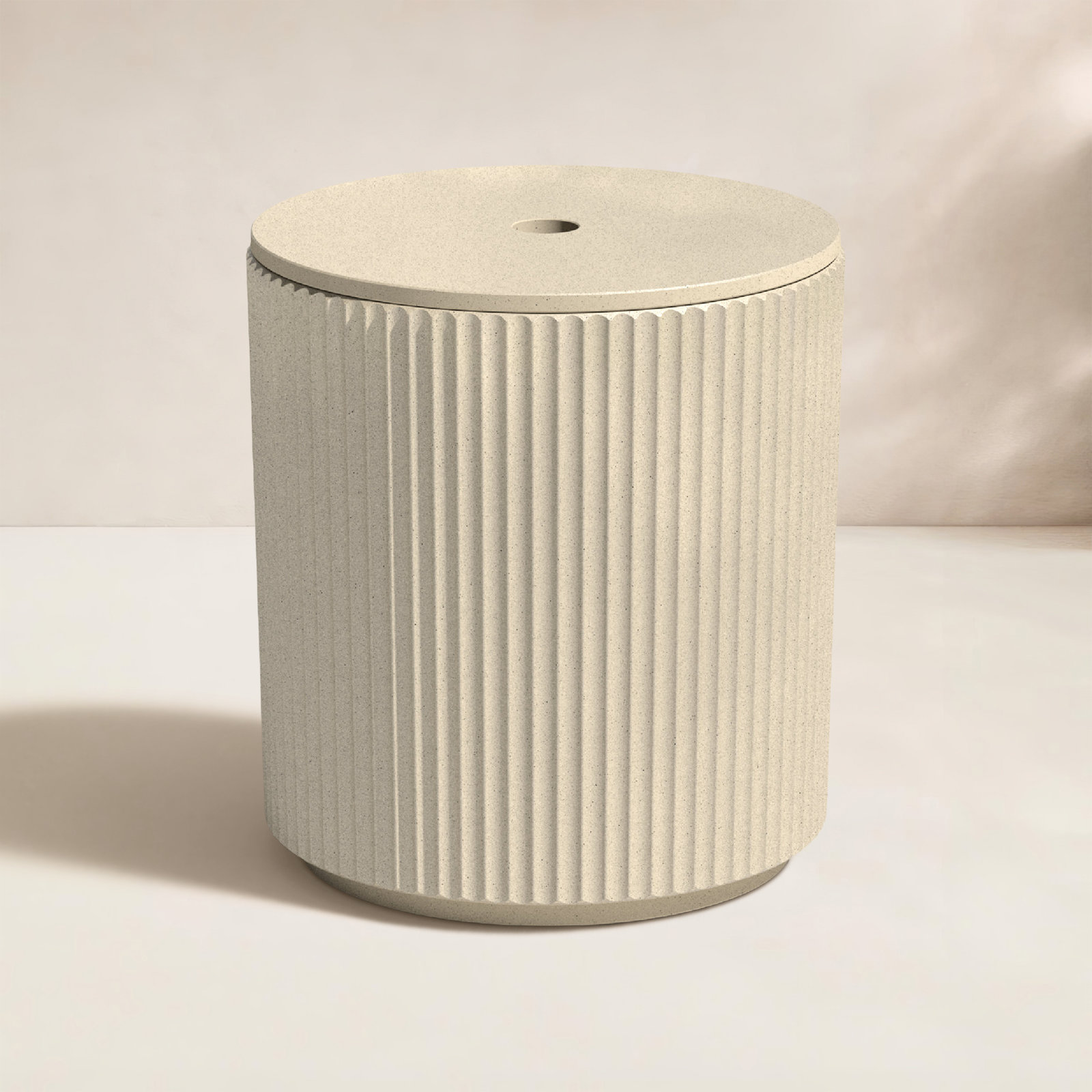 Demi 19" Patio Side Table, Sand