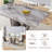 63" Modern Gray Dining Table Set With PU Leather Chairs, U-Shaped MDF Base-116446669-116446667