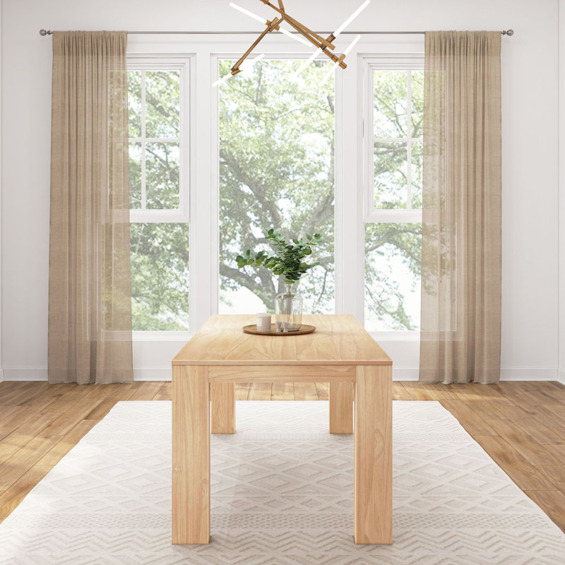 Table de salle à manger Chalonda, L 35,8 po x L 72,25 po , Blond métallique