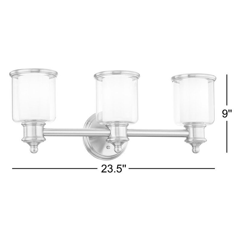 Éclairage pour meuble-lavabo 3 lumières Asem, Chrome poli