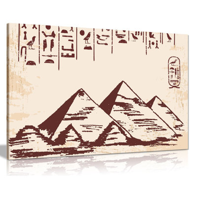 Egyptain Pyramid - Wrapped Canvas Painting