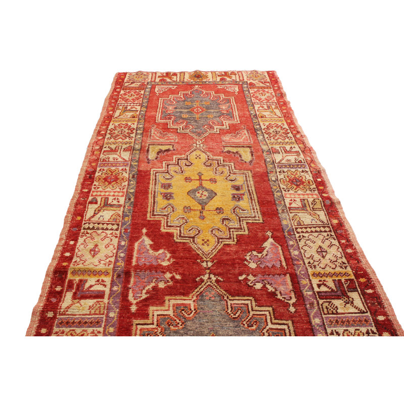 One-of-a-Kind 3'4" X 9'3" Hand Knotted Area Rug