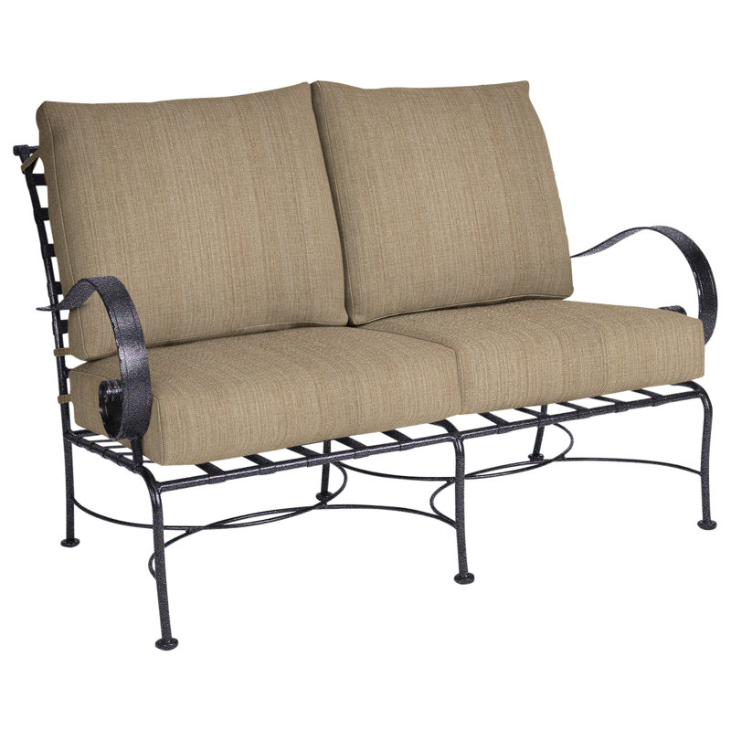Classico Outdoor 2 - Seat Loveseat, Graphite, Flagship Stone Sunbrella®