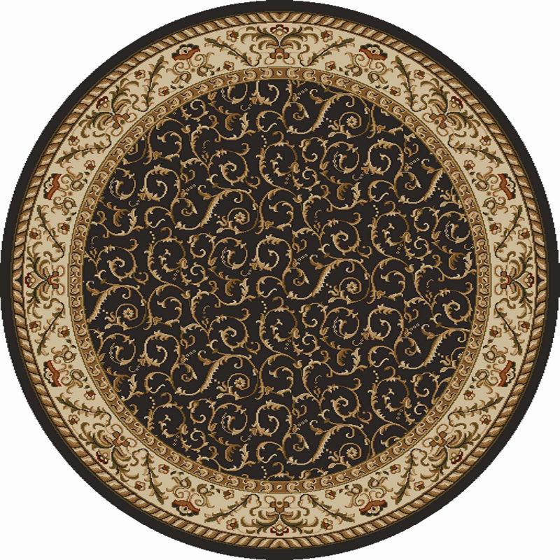 Tapis brun Weisgerber, Rond 5 pi 3 po