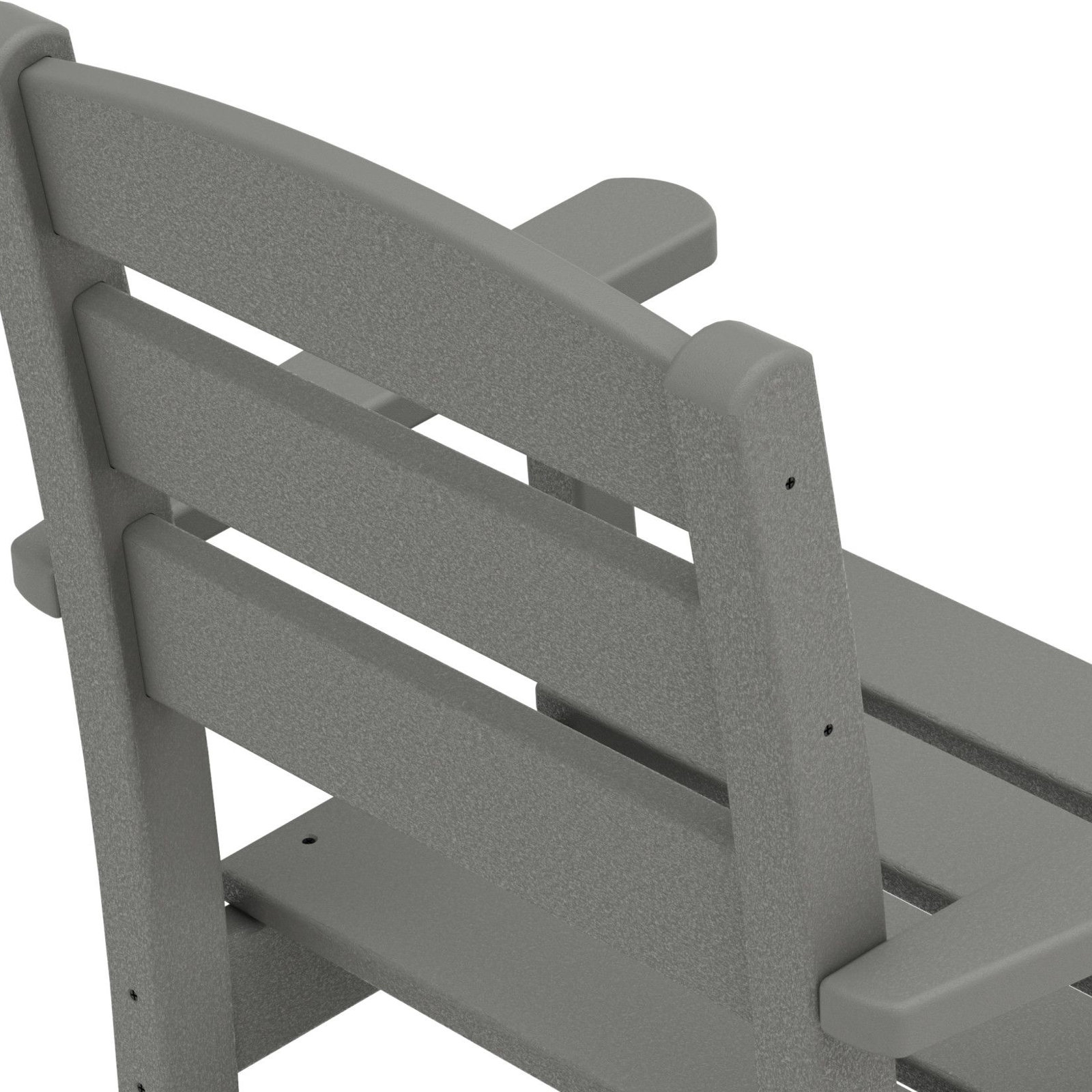 POLYWOOD® Lakeside Arm Patio Bar Stool, Slate Gray