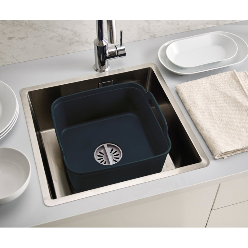 Wash & Drain Basin with Carry Handles, Gray