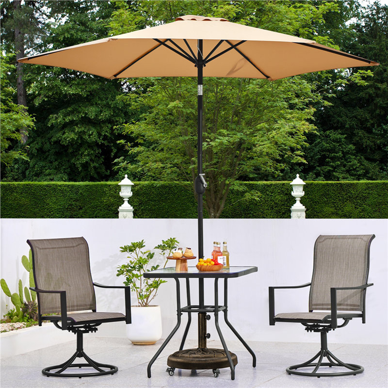 20.63kg Umbrella Base with Wheels, Bronze