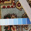 Tapis oriental rouge / bleu en laine / coton 8 pi x 9 pi 11 po Oriental