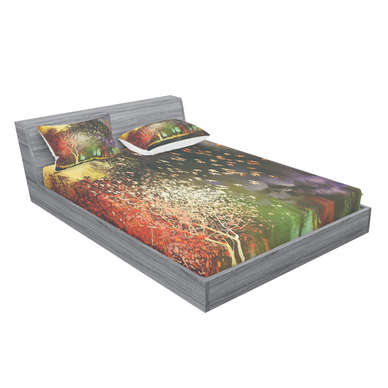 Microfiber Sheet Set, Queen Sheet Set with Fitted Sheet