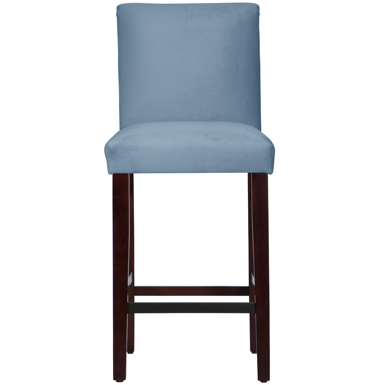 Sylva 31" Bar Stool, Bar Stool (31” Seat Height), Black, Texture Block Blue