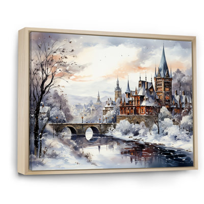 «Wonderful village Winter at Christmas III - Winter Landscape Large», art mural