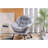 Living Room Chairs Modern Cotton Fabric Lazy Chair, Accent Contemporary Lounge Chair, Single Steel Frame Leisure Sofa Chair with Armrests and A Side Pocket (Light Gray02)
