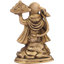 Statue de lord Hanuman en laiton tenant la montagne Sanjeevani, figurine de divinité de table 7 pouces pour autel et salle de méditation