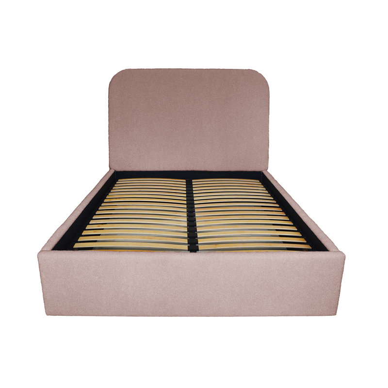 Upholstered Ottoman Bed, Pink, Super King (6')