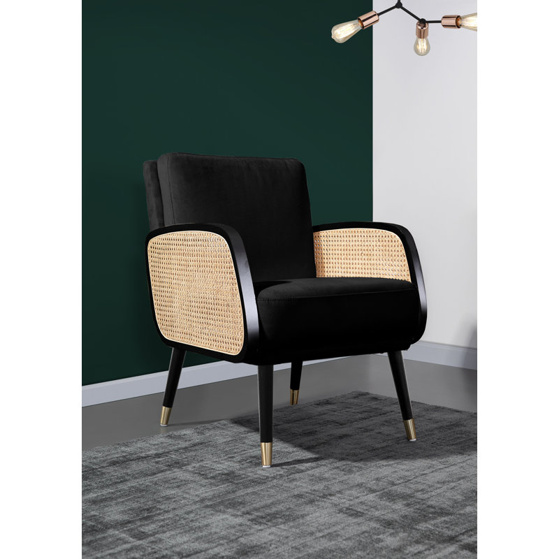 Abi Upholstered Armchair, Black, Black, Black