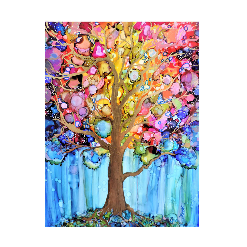 Sylvie Demers Abstract Floral Tree Canvas Art in Multicolor