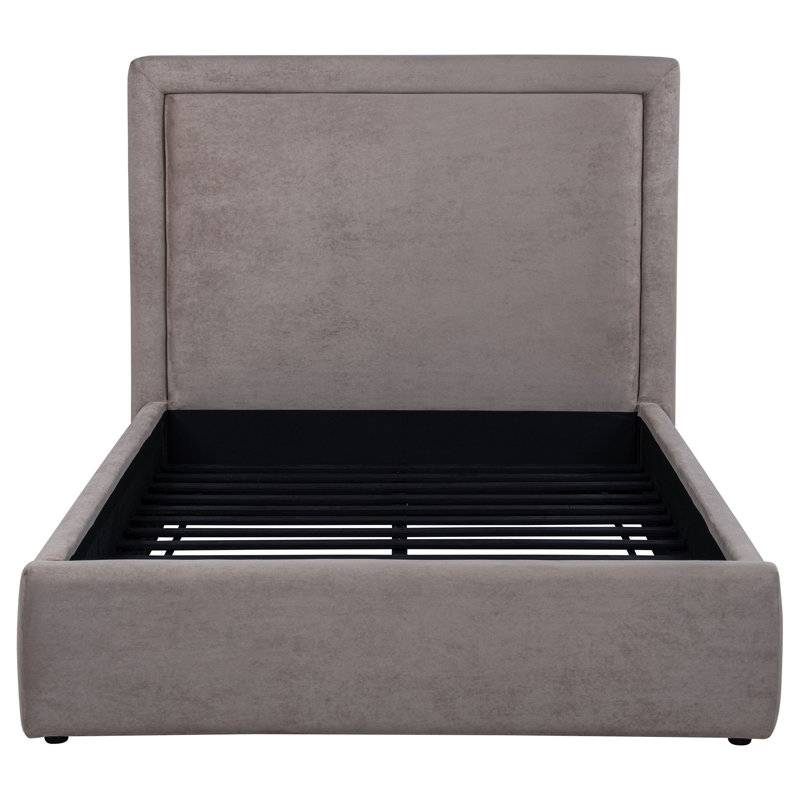 Lit plateforme tapissier Lawson 55 po Lawson, Gris, Double
