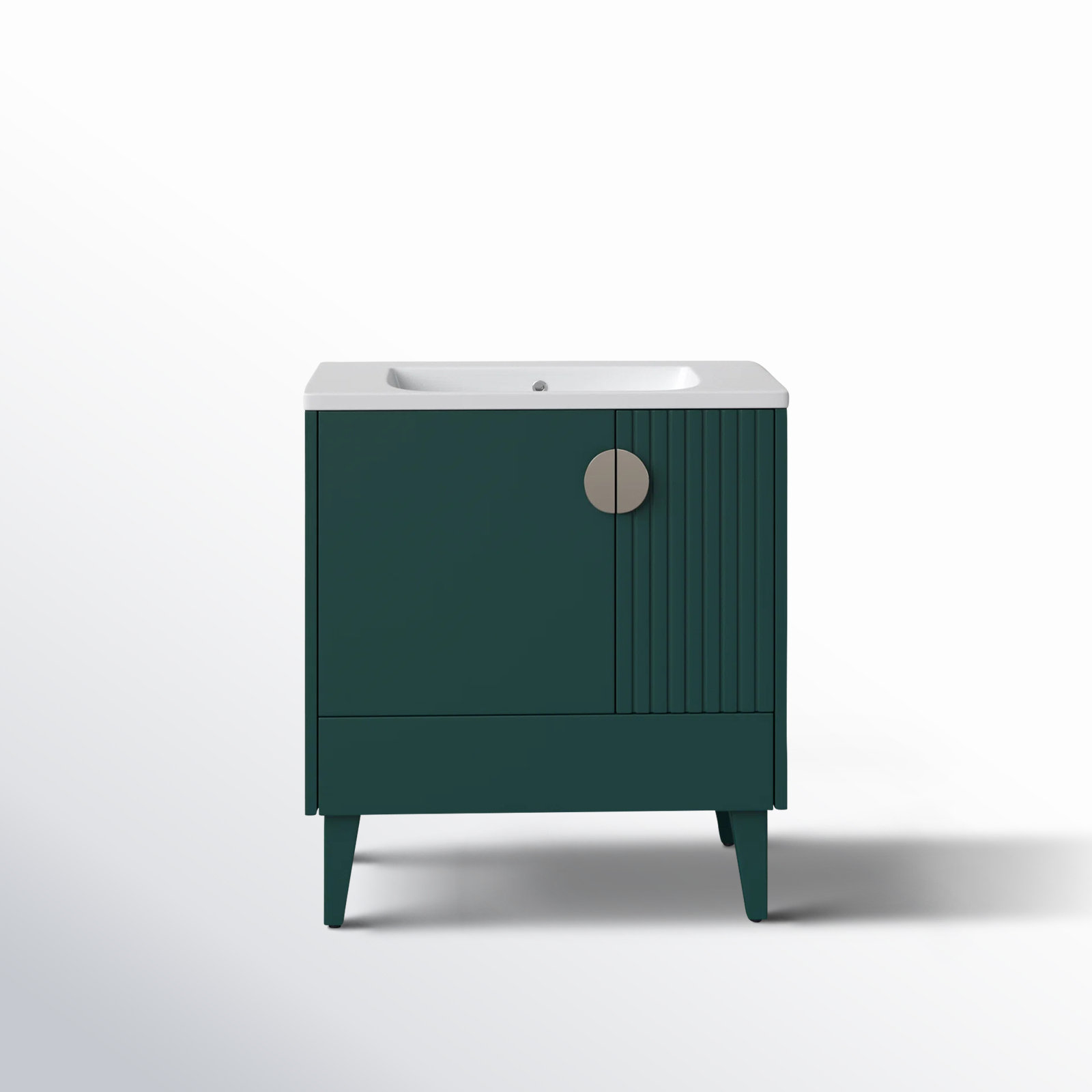 Saimah 30'' Single Bathroom Vanity, Green, Satin Nickel