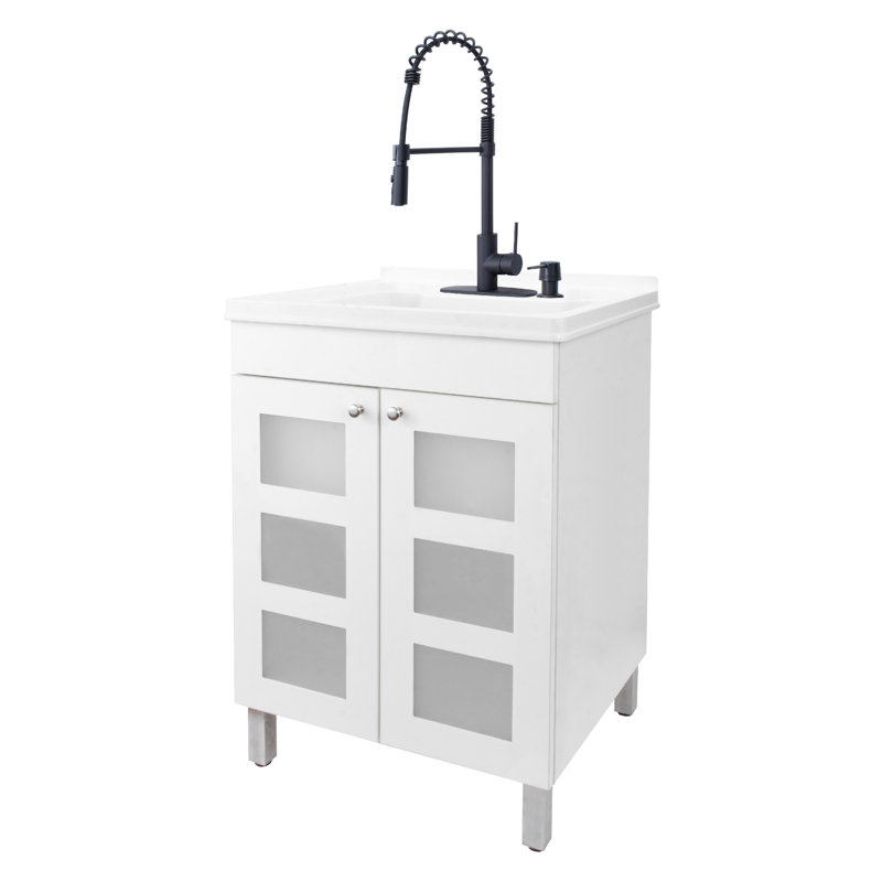 Ensemble de meuble-lavabo simple 24 po Hameedah, Noir