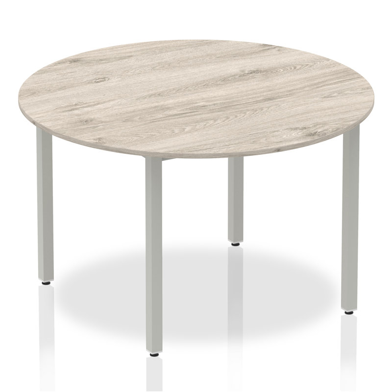 Zetta Oval Metal Base Executive Desk