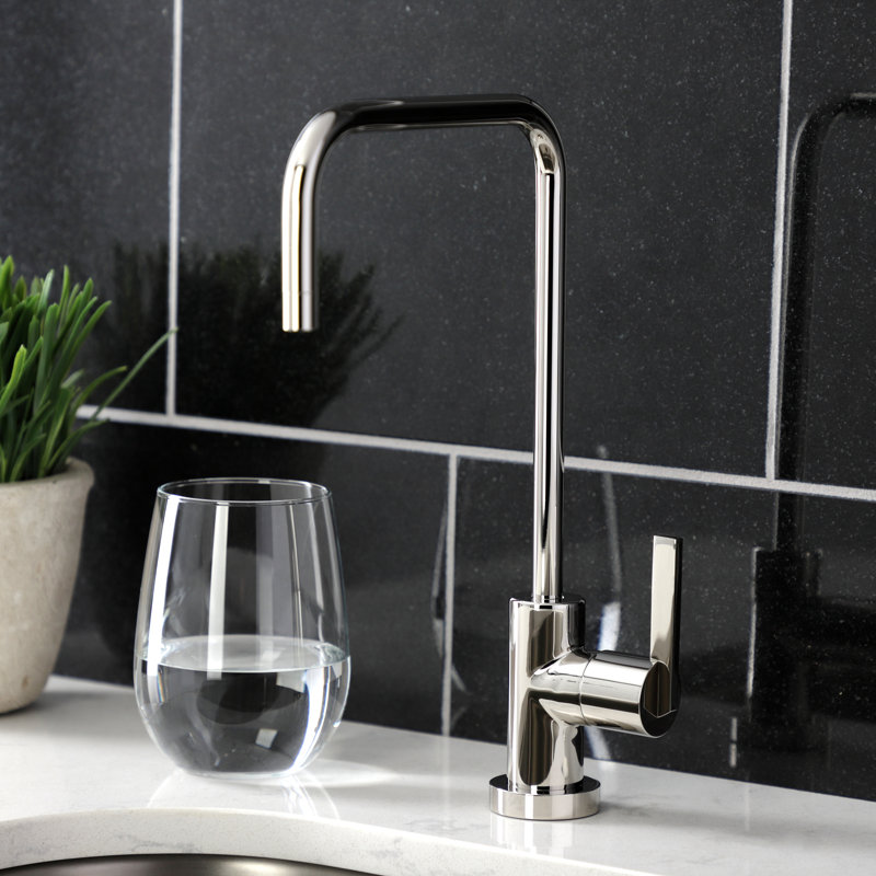 Kingston Brass Continental Single-Handle 1-Hole Deck Mount Water Filtration Faucet, Polished Nickel