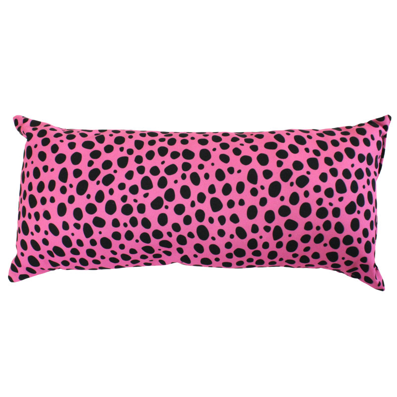 Housse de coussin rectangulaire et insert en polyester Emer, Rose
