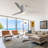 52 Inch 18W LED Ceiling Fan With Dimmable 6 Speed Remote Silver 3 Solid Wood Blade Reversible DC Motor For Living Room