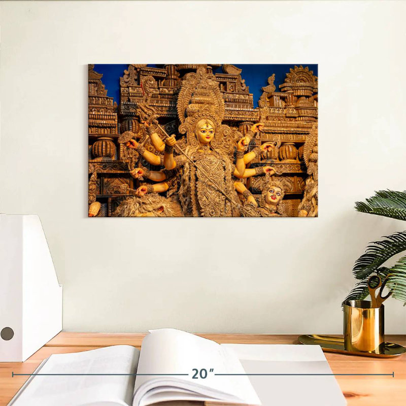 Adella Goddess Durga Sculpture, 8" H x 12" W