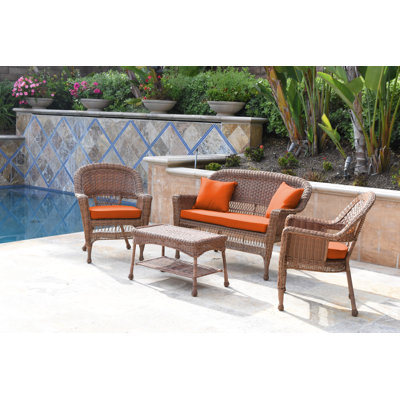 Cecilton 4 Piece Rattan Sofa Seating Group 