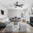 48Inch Black Ceiling Fans With Lights And Remote,48 Inch Ceiling Fan With Adjustable Color Temperature, 6-Speeds Noiseless Revisible Dc Motor For Bedroom, Kitchen, Living Room