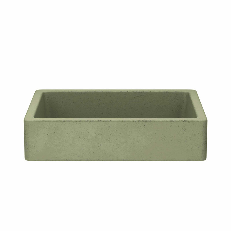 NativeStone Nipomo  Concrete Handmade Rectangular Dual-Mount Bathroom Sink, Sage