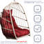 Chaise suspendue pour - balançoire en œuf Pe rouge avec fonction escamotable et cadre en fer-1541420758