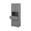 Grande armoire de salle de bain avec panier à linge, tablettes réglables-114234427
