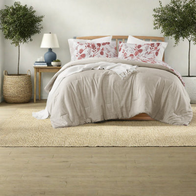 Ensembles de literie réversible de qualité supérieure, seersucker en microfibre, motif botanique floral, très grand lit confortable pour un confort toute l'année
