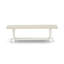 Ensemble de table de salle à manger 6 pièces comprenant une table de salle à manger rectangulaire avec pieds en V et 4 chaises rembourrées en similicuir blanc avec banc, multicolore