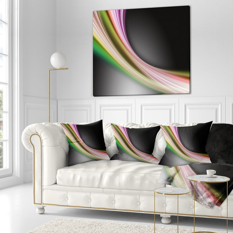  Coussin abstrait, 16 po x 16 po, Coussin décoratif
