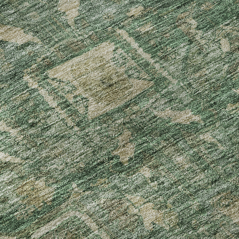 Premium Machine Washable Larock AMF1240 Medallion Rug, Round 8'