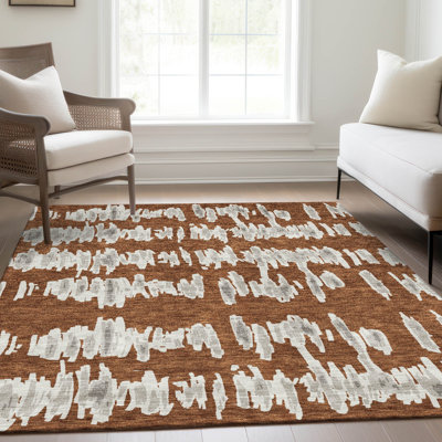 Premium Machine Washable Prisco Paprika Rug