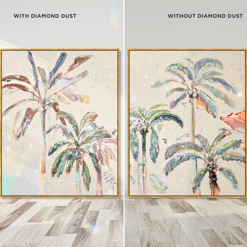 Oliver Gal Michaela Nessim - Inevitable Joy Noon Set Floral and Botanical - Diamond Dust Framed Canvas Art, 31" H x 25" W
