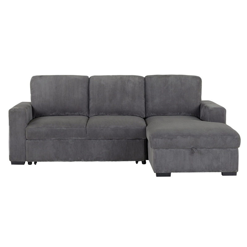 Melody Grey Sectional With Pullout