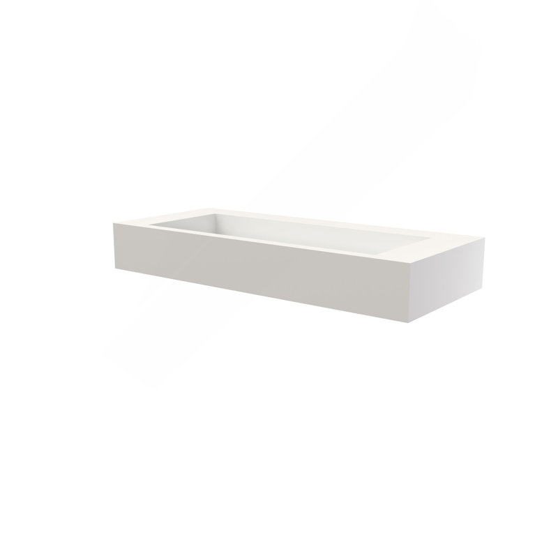 Surface solide de salle de bain 42 po Basin, couleur blanc mat