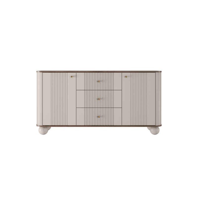 Dayzee Komoda 160 2d3sz - handles, Cashmere/Nut/Gold