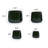 Handmade Glazed Ceramic Planter Set Of 4, 14/11/9/7 Inch Diameter, Deep Green, For Succulents And Cacti, Outdoor Garden & Indoor Stairs Use, Breathable Clay With Drainage Holes-1099162658