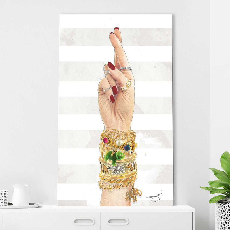 «Fingers Crossed (Vertical)» par By Jodi - impression, Toile tendue, H 30 po x l 18 po x P 1 po