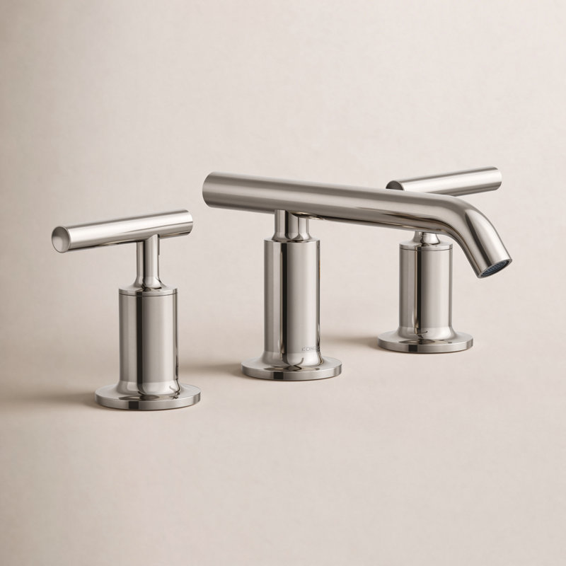 Purist Widespread Bathroom Faucet with Drain Assembly, Vibrant Polished Nickel